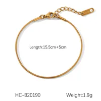 Simple Style Classic Style Solid Color 304 Stainless Steel Titanium Steel 18K Gold Plated Women's Bracelets sku image 4
