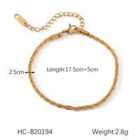 Simple Style Classic Style Solid Color 304 Stainless Steel Titanium Steel 18K Gold Plated Women's Bracelets main image 4