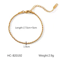 Simple Style Classic Style Solid Color 304 Stainless Steel Titanium Steel 18K Gold Plated Women's Bracelets sku image 9