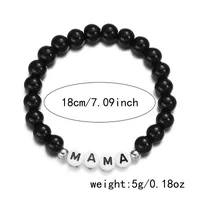 Elegant Simple Style Letter Plastic Natural Stone Mother'S Day Women's Bracelets sku image 2