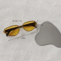 Hip-Hop Vacation Oval Pc Resin Toad Glasses Avaitor Full Frame Glasses sku image 3