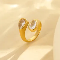 Classic Style Commute Geometric Heart Shape 304 Stainless Steel Unisex Open Rings main image 6