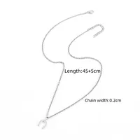 Elegant Simple Style Classic Style Horseshoe 201 Stainless Steel Copper Women's Pendant Necklace sku image 2