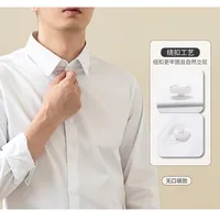 Spring Men's White Shirt Wrinkle - Free Non - Iron Long Sleeve Office Commute Shirt With Embroidered Logo Formal Business Attire main image 4