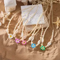 Hawaiian Tropical Modern Style Flower Shell Women's Necklace main image 1