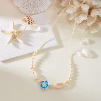 Hawaiian Tropical Modern Style Flower Shell Women's Necklace sku image 4