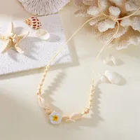 Hawaiian Tropical Modern Style Flower Shell Women's Necklace sku image 2