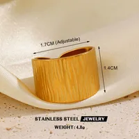 Retro Commute Geometric 304 Stainless Steel Plating 18K Gold Plated Women's Open Rings sku image 15