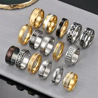 Simple Style Waves 304 Stainless Steel Plating Unisex Rings Anxiety Ring main image 1