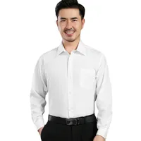 Spring Summer Men's Long Sleeve Shirt Loose Fit Korean Style Solid Color Open Front Casual Shirt For Mature Men main image 5
