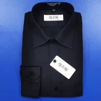 Spring Summer Men's Long Sleeve Shirt Loose Fit Korean Style Solid Color Open Front Casual Shirt For Mature Men sku image 15