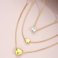 Elegant Glam Vintage Style Round Heart Shape Eye Imitation Pearl Alloy Women's Layered Necklaces Pendant Necklace main image 7