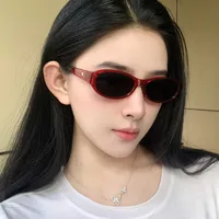 Hip-Hop Solid Color Ac Oval Frame Full Frame Glasses main image 1
