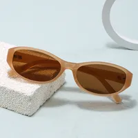 Hip-Hop Solid Color Ac Oval Frame Full Frame Glasses main image 3