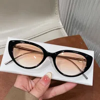 Vacation Simple Style Solid Color Ac Cat Eye Full Frame Glasses main image 2