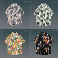 Japanese - Inspired Retro Hawaiian Floral Shirt For Men & Women, Loose Fit Short Sleeve Beach Shirt, Vintage Casual Couple Style main image 4