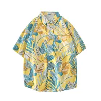 Japanese - Inspired Retro Hawaiian Floral Shirt For Men & Women, Loose Fit Short Sleeve Beach Shirt, Vintage Casual Couple Style main image 5
