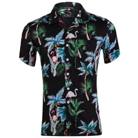 Men's Cotton Printed Shirt With Suit Collar & Cuban Design, Beach Casual Wear, European Sizing main image 5