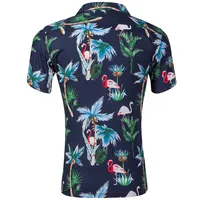 Men's Cotton Printed Shirt With Suit Collar & Cuban Design, Beach Casual Wear, European Sizing main image 1