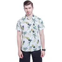 Men's Hawaiian Shirt Short Sleeve Tencel Cotton Beach Top Breathable Comfort Summer Floral Print Fluid Drape Soft Touch main image 3