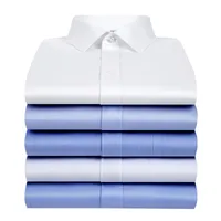 Men's Long Sleeve 100% Cotton Non-Iron Dress Shirt, Premium Business Wrinkle-Resistant Big & Tall main image 1