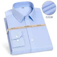 Men's Long Sleeve 100% Cotton Non-Iron Dress Shirt, Premium Business Wrinkle-Resistant Big & Tall main image 4