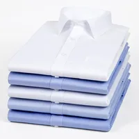 Men's Long Sleeve 100% Cotton Non-Iron Dress Shirt, Premium Business Wrinkle-Resistant Big & Tall main image 3