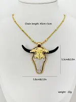 Vintage Style Rock Animal Resin Brass Plating Zircon 18K Gold Plated Women's Pendant Necklace main image 2
