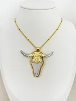 Vintage Style Rock Animal Resin Brass Plating Zircon 18K Gold Plated Women's Pendant Necklace main image 4