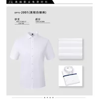 Men's Summer Short - Sleeve 100% Long - Staple Cotton Shirt - Wrinkle - Free Business Formal Office Interview Ready - To - Weartaple Cotton DP Wrinkle - Free Formal Shirt For Business, Office & Professional Interviews main image 3
