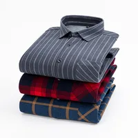 Winter Plaid Flannel Shirt For Men - Thermal - Lined Fleece Long Sleeve, Midweight Warmth, Casual Dad Style main image 2