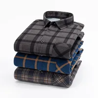 Winter Plaid Flannel Shirt For Men - Thermal - Lined Fleece Long Sleeve, Midweight Warmth, Casual Dad Style main image 5
