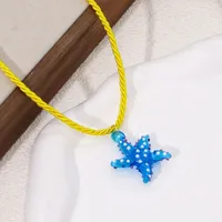 Simple Style Starfish Glass Women's Pendant Necklace main image 2