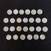 1 Piece 15mm Shell Letter Pendant DIY Jewelry Accessories main image 1