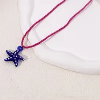 Simple Style Starfish Glass Women's Pendant Necklace main image 3