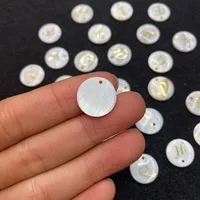 1 Piece 15mm Shell Letter Pendant DIY Jewelry Accessories main image 4