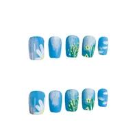 Sweet Clouds Flower ABS Press-on Nails main image 2