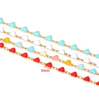 Vintage Style Classic Style Heart Shape 304 Stainless Steel Enamel Chain main image 2