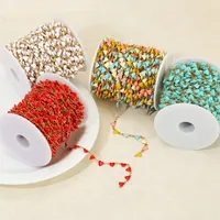 Vintage Style Classic Style Heart Shape 304 Stainless Steel Enamel Chain main image 4