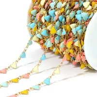 Vintage Style Classic Style Heart Shape 304 Stainless Steel Enamel Chain sku image 1