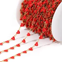 Vintage Style Classic Style Heart Shape 304 Stainless Steel Enamel Chain sku image 4