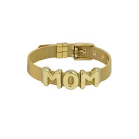 Vintage Style Classic Style Letter 304 Stainless Steel Brass Plating Women's Bracelets main image 3