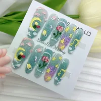 Sweet Star Moon Flower Plastic Press-on Nails main image 1