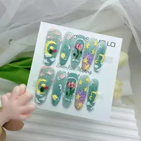 Sweet Star Moon Flower Plastic Press-on Nails main image 4