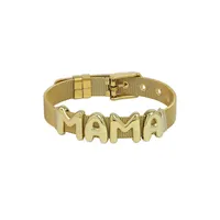 Vintage Style Classic Style Letter 304 Stainless Steel Brass Plating Women's Bracelets sku image 1