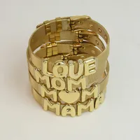 Vintage Style Classic Style Letter 304 Stainless Steel Brass Plating Women's Bracelets main image 5
