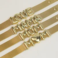 Vintage Style Classic Style Letter 304 Stainless Steel Brass Plating Women's Bracelets main image 1