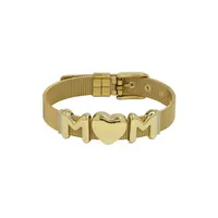 Vintage Style Classic Style Letter 304 Stainless Steel Brass Plating Women's Bracelets sku image 3