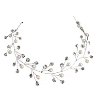 Women's Elegant Bridal Leaf Alloy Rhinestones Hair Band Flexible Chain main image 3