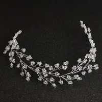 Women's Elegant Bridal Leaf Alloy Rhinestones Hair Band Flexible Chain main image 4